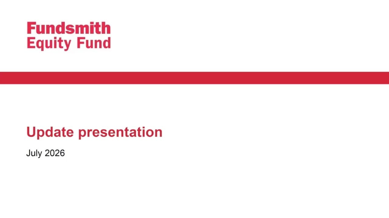 Fundsmith Equity Fund Update Webinar - July 2026