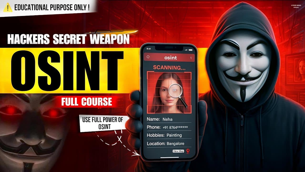 How to Track Anyone Online | OSINT FULL COURSE Part 1 🔍 Ethical Hacking Training | Cyber Mind Space