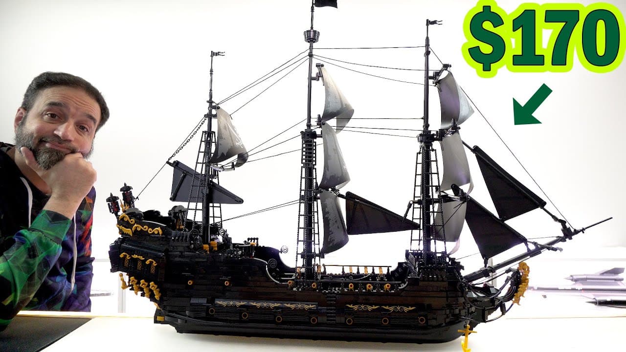 Bigger, cheaper Black Pearl: 4,700+ pcs, 39" / 1m long ReoBrix pirate ship review! #NotSponsored