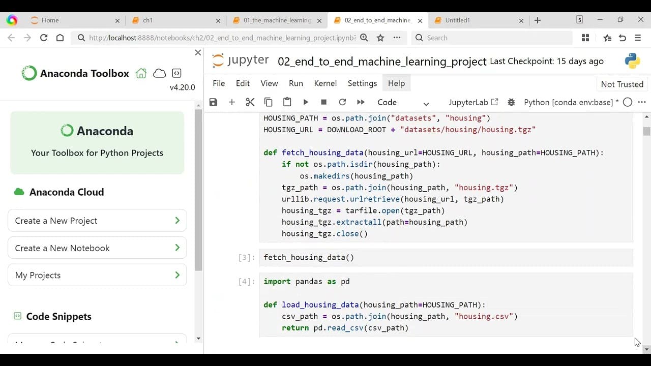 ch2 in hands-on machine learning (project code)—part 1