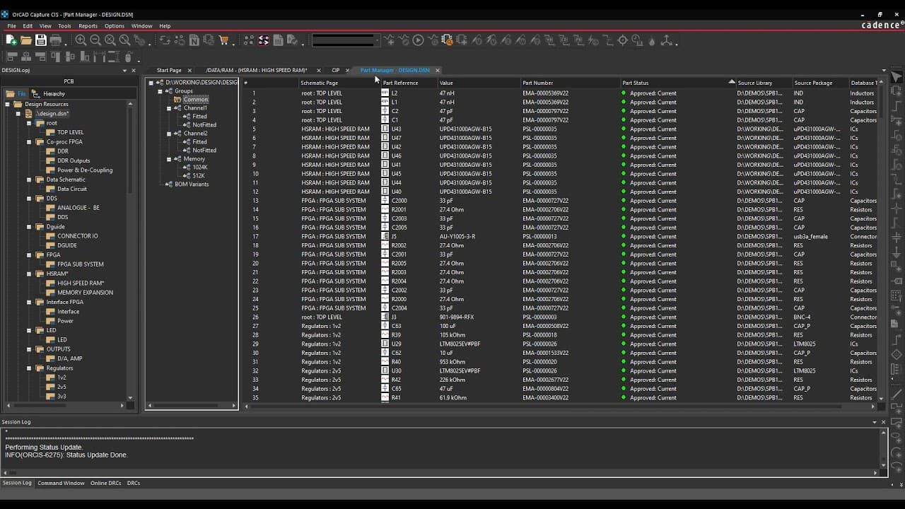OrCAD Capture CIS BOM Variants