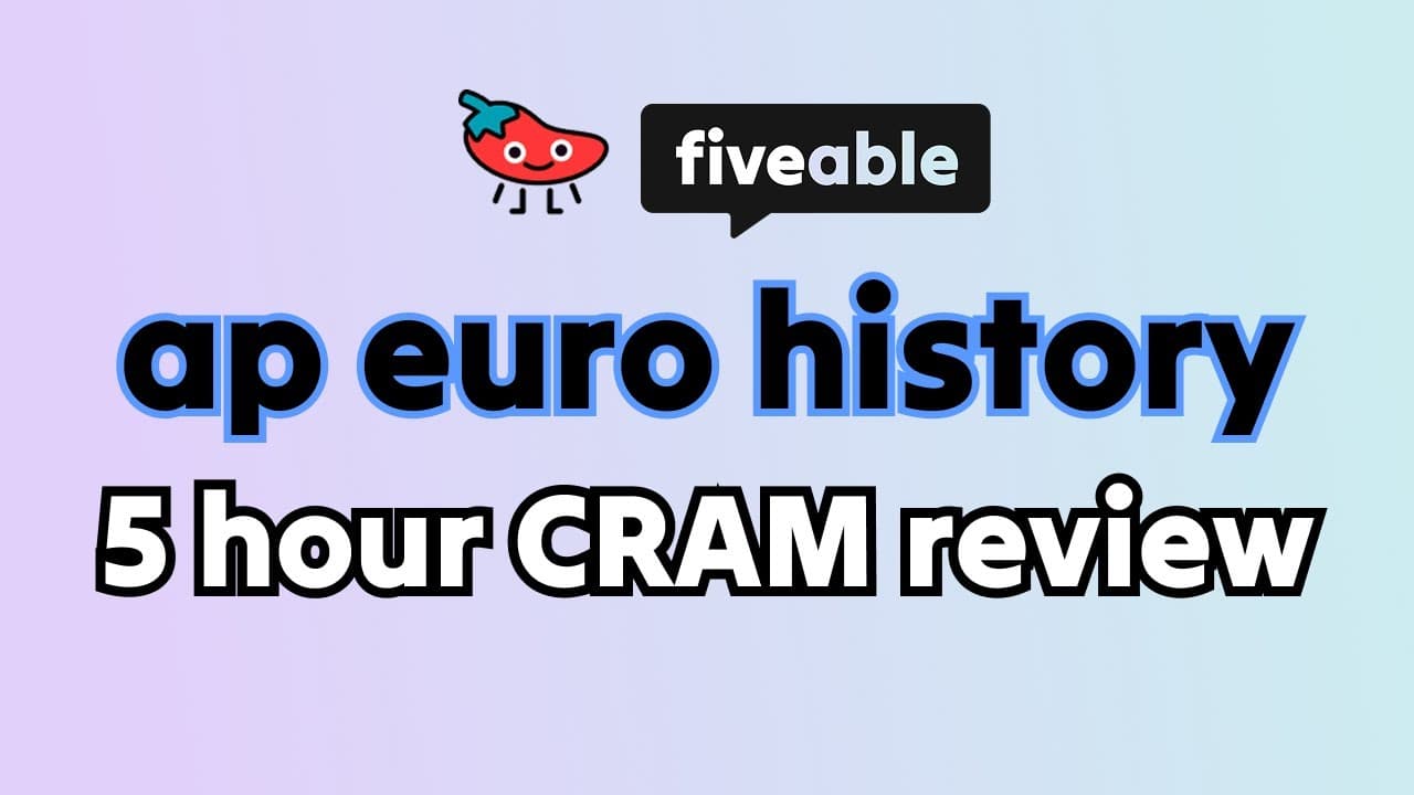 AP European History – 5 hour CRAM review all units