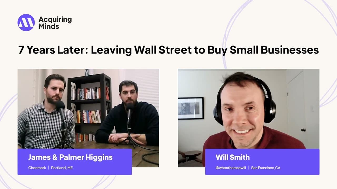 7 Years Later: Leaving Wall Street to Buy Small Businesses