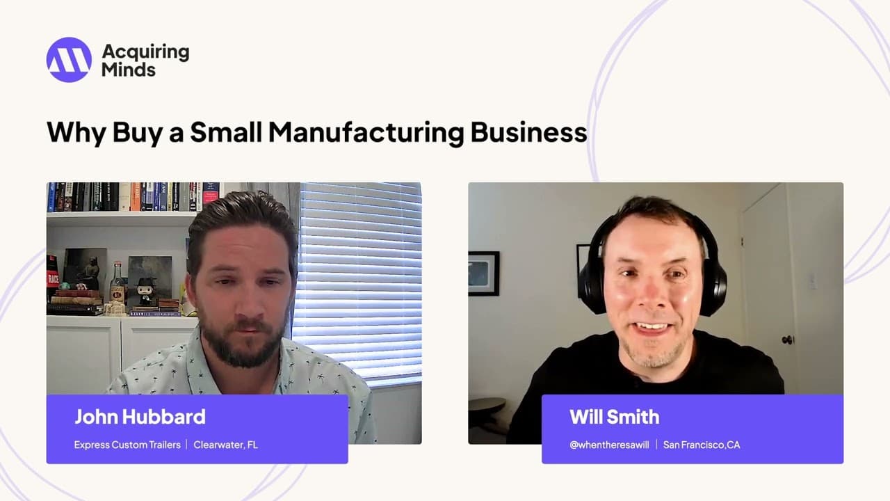 Why Buy a Small Manufacturing Business