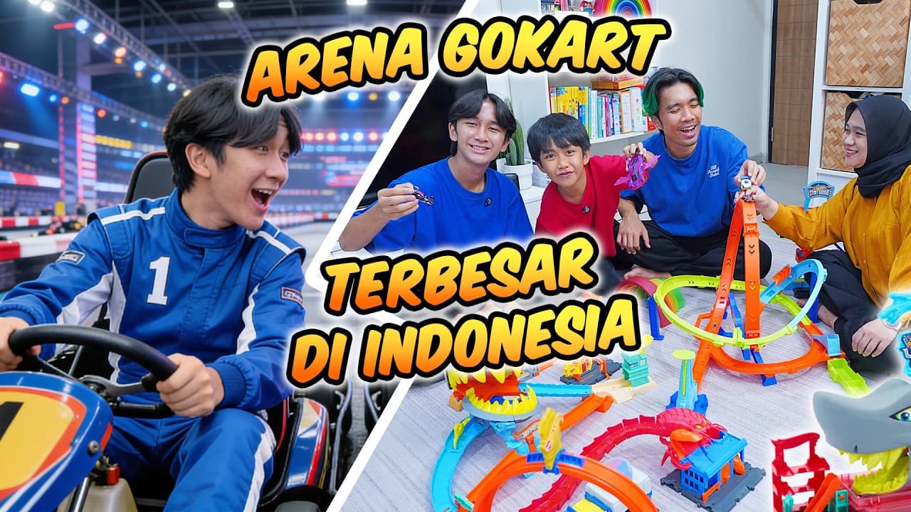 SEHARIAN Balapan Bareng Keluarga Ziyan : Balapan di Arena Gokart VS Balapan di Rumah