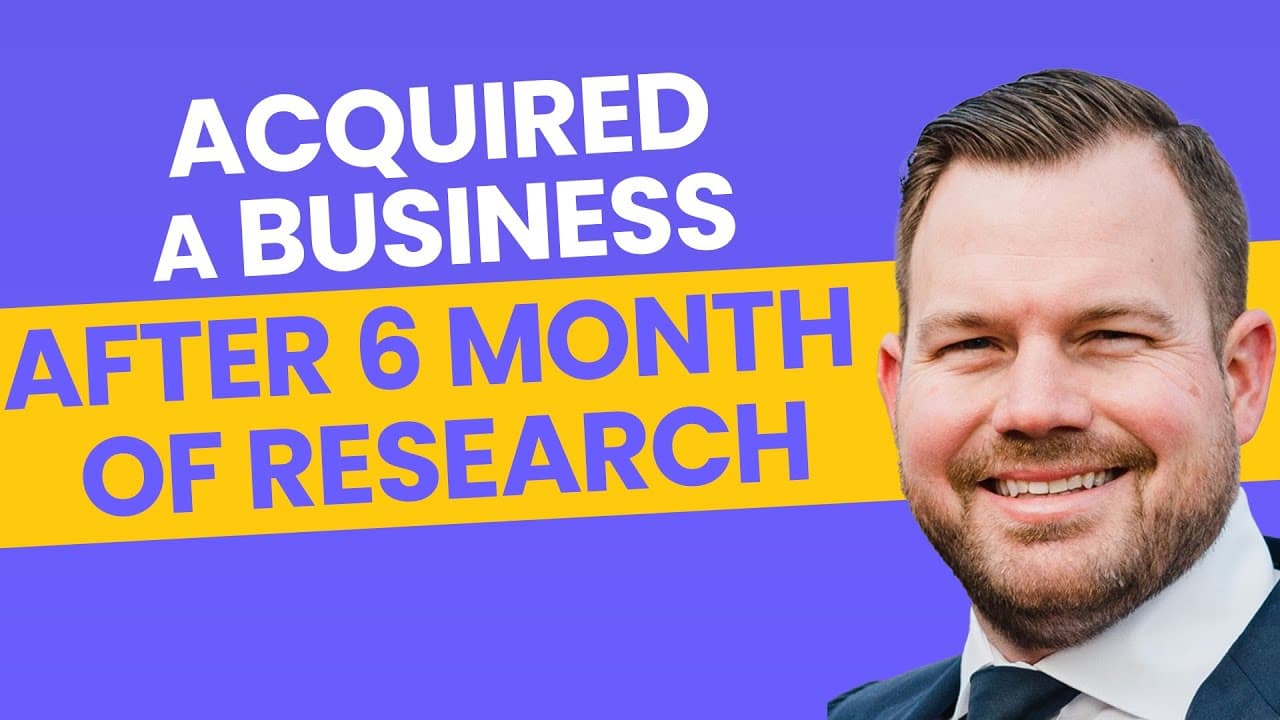 Acquired a Business After 6 Month of Research | Shane Ehrsam