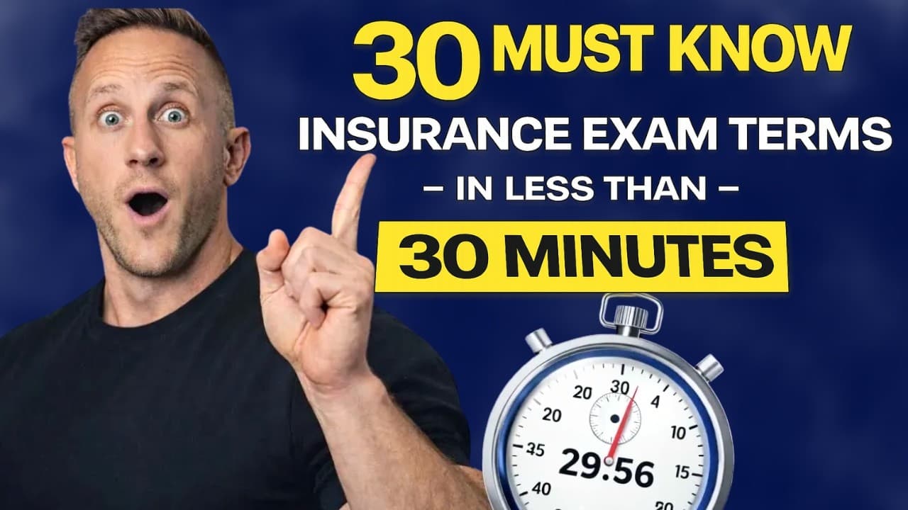 30 Life Insurance Exam Terms You NEED to Know (in UNDER 30 Minutes)