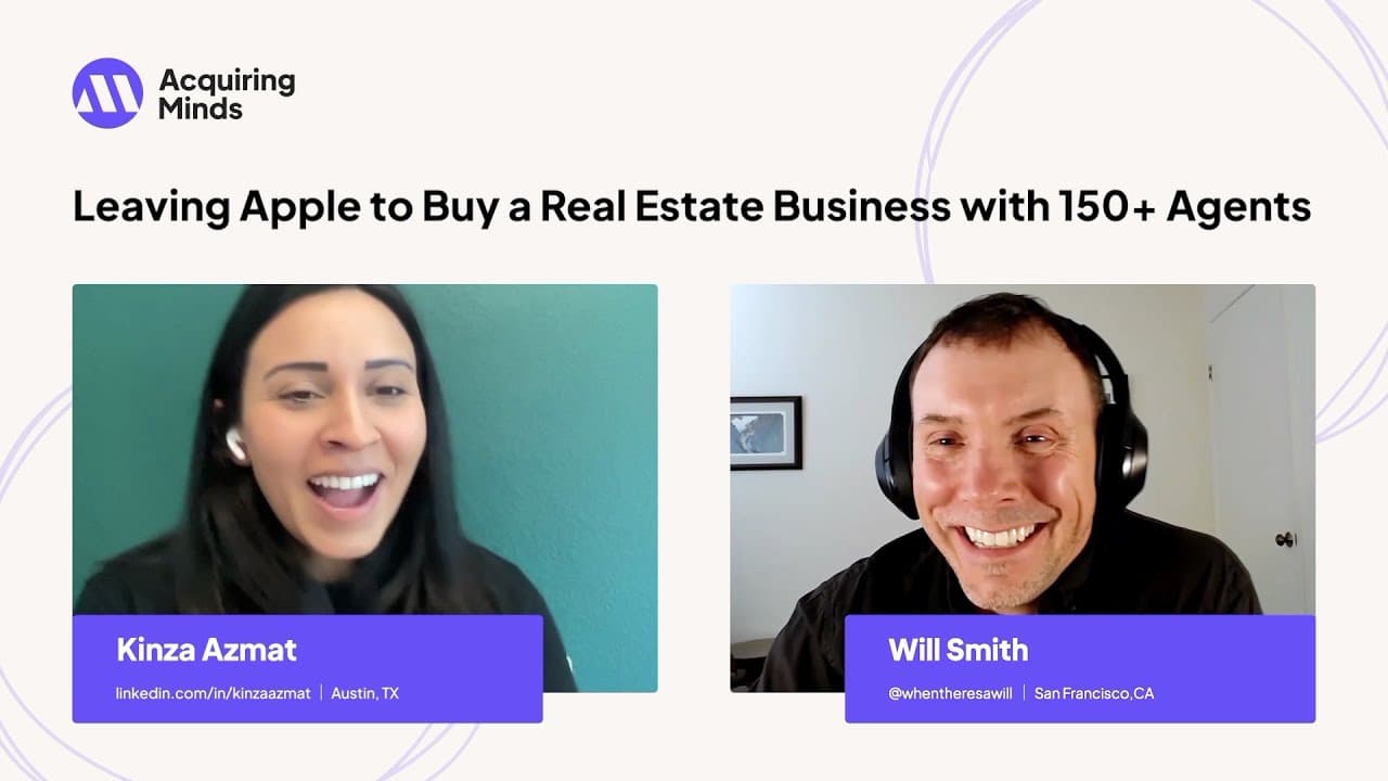 Leaving Apple to Buy a Real Estate Business with 150+ Agents