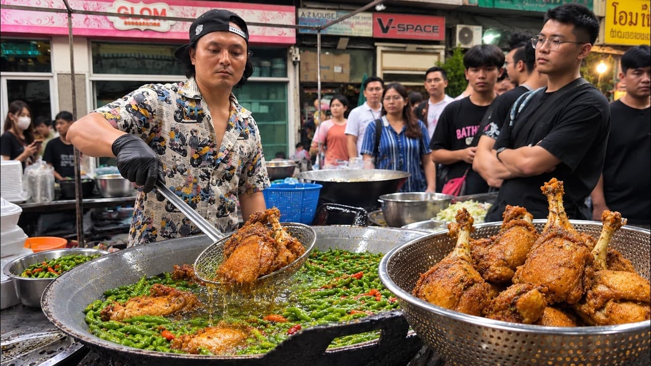 How Indonesian Fried Chicken Is Made in Bangkok 🇮🇩🔥 Crispy Street Food Discovery