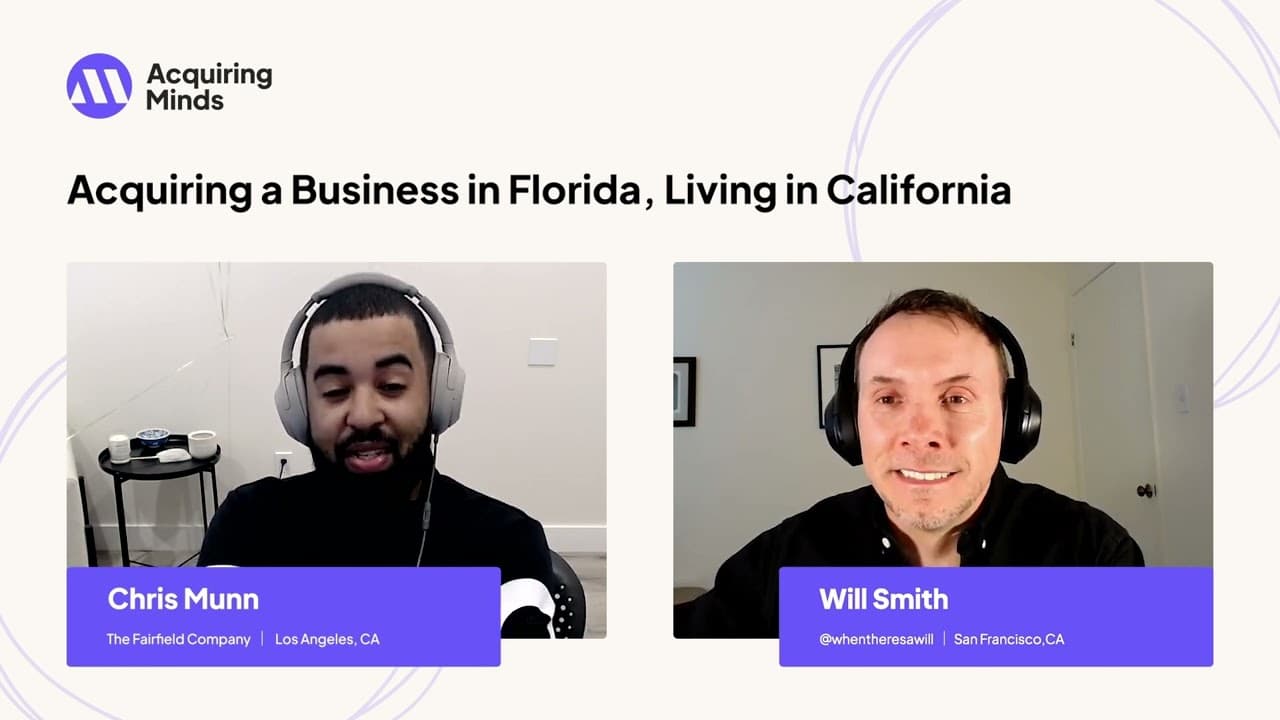 Acquiring a Business in Florida, Living in California