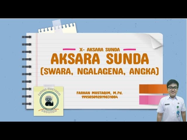 AKSARA SUNDA MUDAH BAHASA INDONESIA (SWARA, NGALAGENA, ANGKA)