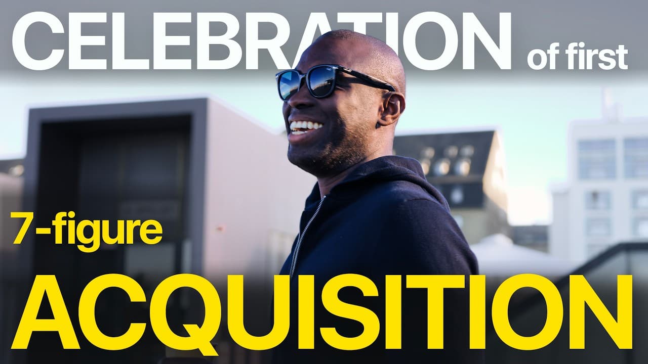 PE founder celebrating mentee’s first 7-figure acquisition