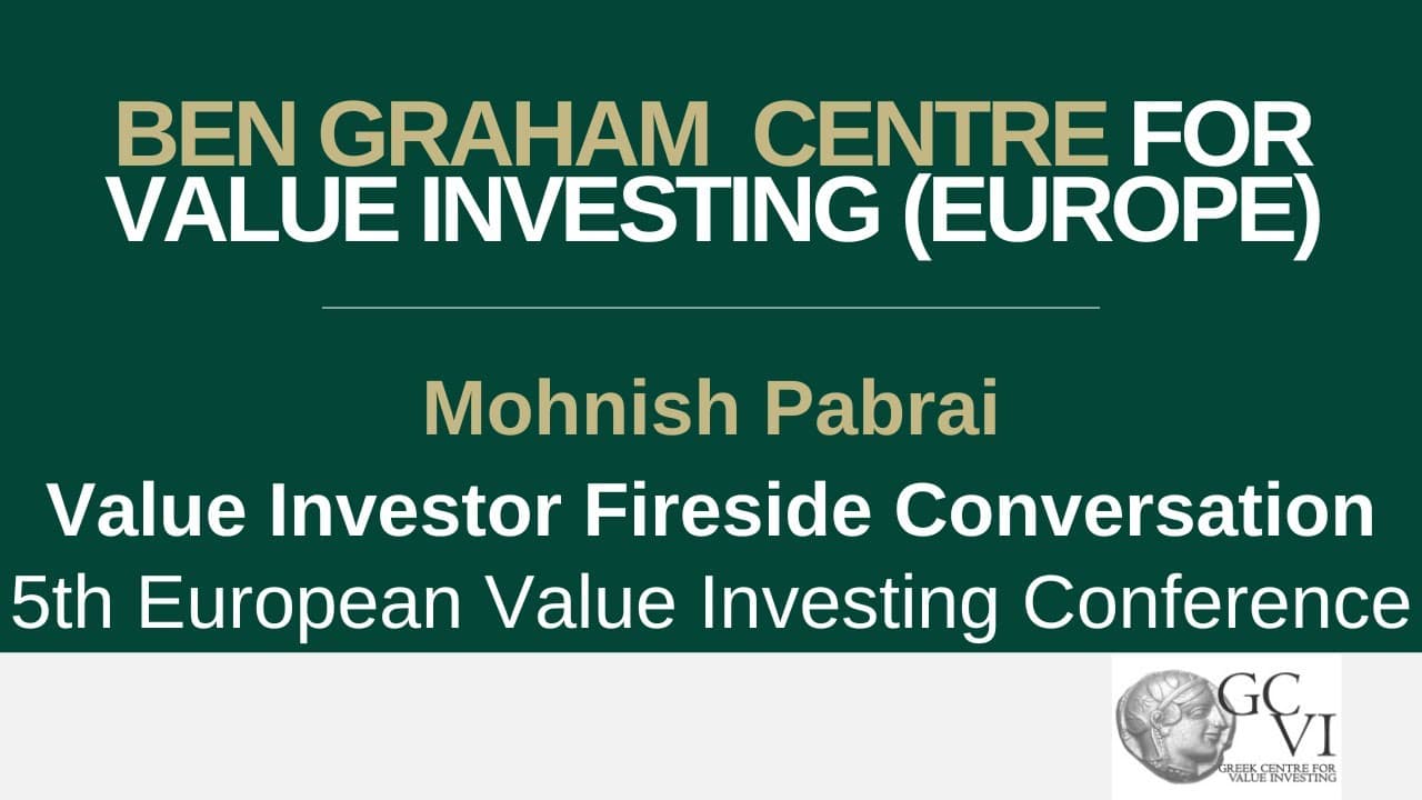 5th European Value Investing Conference | Fireside Conversation with Mohnish Pabrai (DO NOT USE)