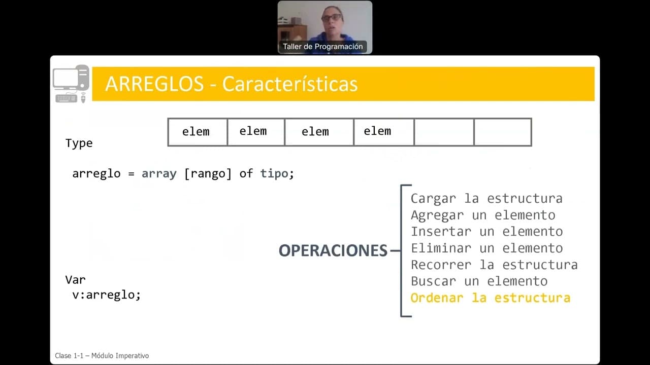 Taller de Programación 2023. Módulo 1 Clase 1 Parte 1 Ordenación